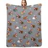 Christmas Guinea Pigs - Grey Throw Blanket Stylish Couch Blanket for Home Living Room