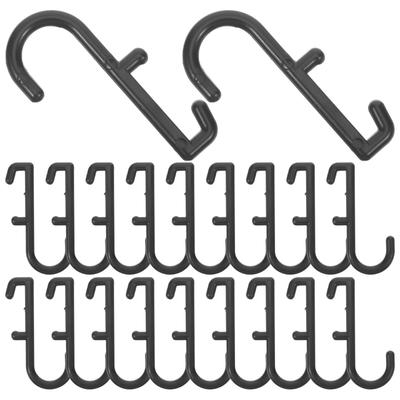20Pcs Plastic Pegboard J Hooks Black Heavy Duty Fits 0.6x0.2inch Hole Craft Storage Hooks Kitchen Wall Organizer Display
