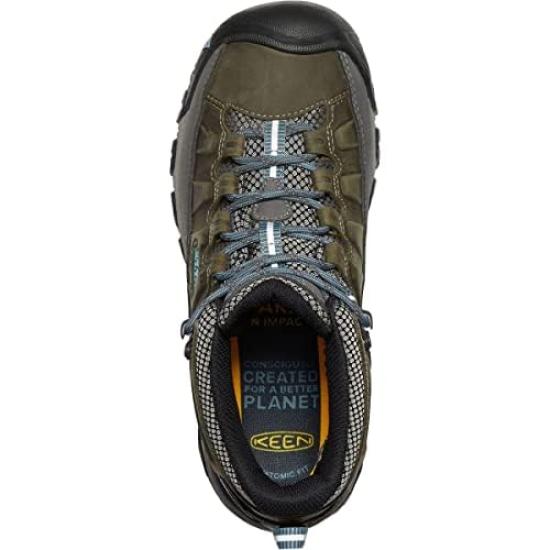KEEN Targhee III Mid WP Waterproof Trekking Size Women's Shoes, Magnet/Atlantic Blue, 25.5cm