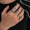 Vintage Personality Starfish Ring Set for Men Hip Hop Niche Men's Exaggerated Style Hot-Selling Ring Jewelry