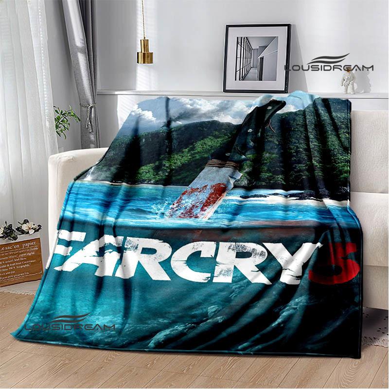 3D Spel Farcry Cartoon bedden met print Flens Warme deken zachte en comfortabele deken picknickdekens verjaardagscadeau