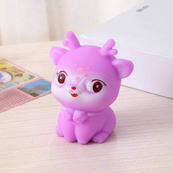 Small Deer Squeeze Toy Stress Relief Flour Filling Deer Stress Ball Portable Slow Rebound Cartoon Animal Decompression Office Desk Toy