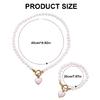 Fashionable Imitation Pearls Necklace Fashion Jewelry Beads Bracelet Adjustable Chain Necklace Present for Fashion Lover