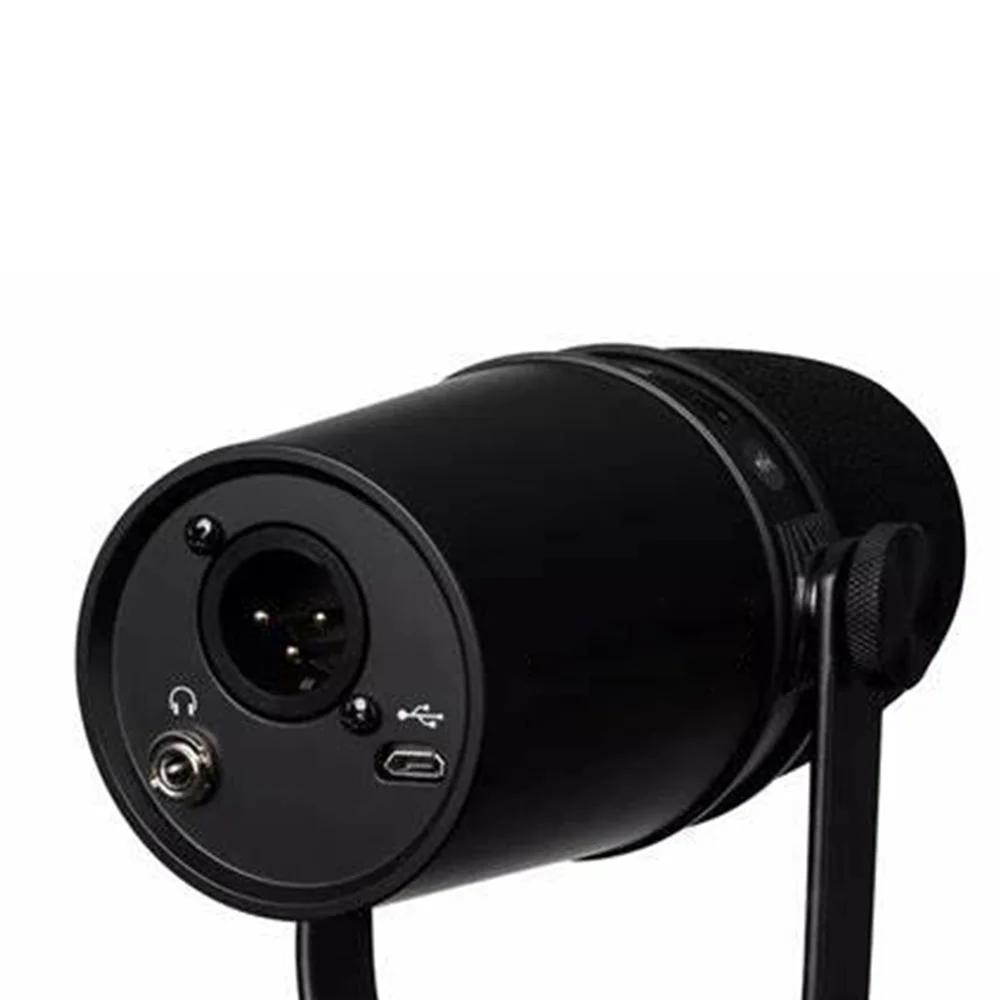 Microfono Portatile MV7X USB XLR per Podcast Riduzione Rumore per Podcasting Registrazione Live Streaming Uscita Cuffie Integrata Tutto Metallo NERO Microfono Dinamico