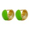 Lovely Gold Round Small Hoop Earrings Enamel Oil Drop hoop Earrings Gold-plated Brass Jewelry :VE614
