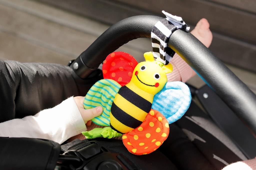 SASSY Bee Stroller Toy with Vibrating Baby Toy Strap, (TYSA80772)