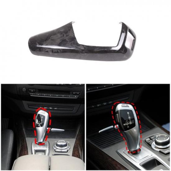 Forged Real Carbon Fiber Gear Shift Knob Cover Trim For BMW X5 2008-2013