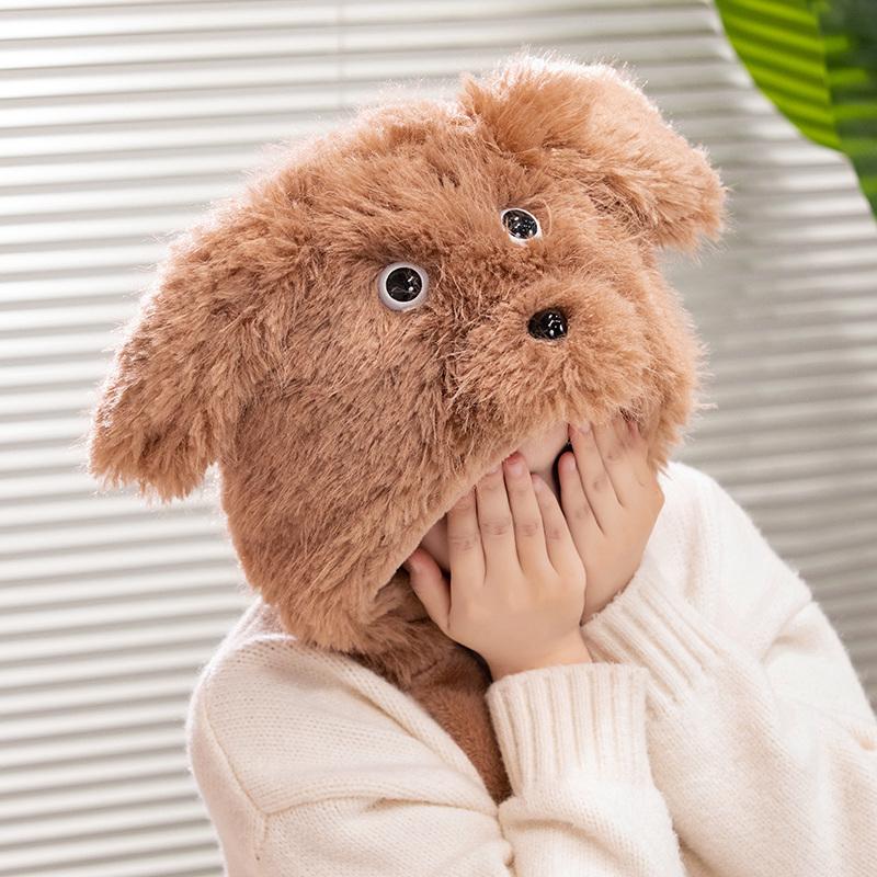 55cm Humorous Dog featuring Ears Moving Plush Toy Stuffed Gentle Puppy Cap Doll Adorable Birth Date Present great for daily use