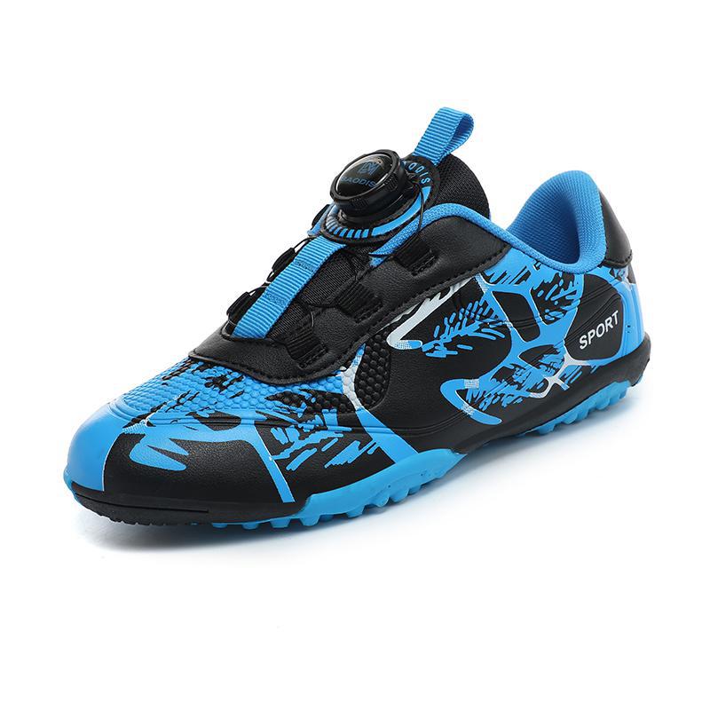 2025 New Football Shoes Children's Rotating Buckle Sports Shoes Primary School Students TF Broken Nails Long Nails Competition Training Shoes