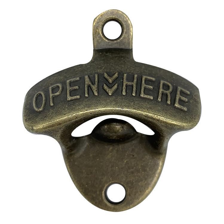 Antique Zinc Alloy Wall-Mounted Bottle Opener