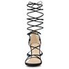Allegra K Women's Lace-Up Sandals with Stiletto Heels, Black, Size 25.0 cm
