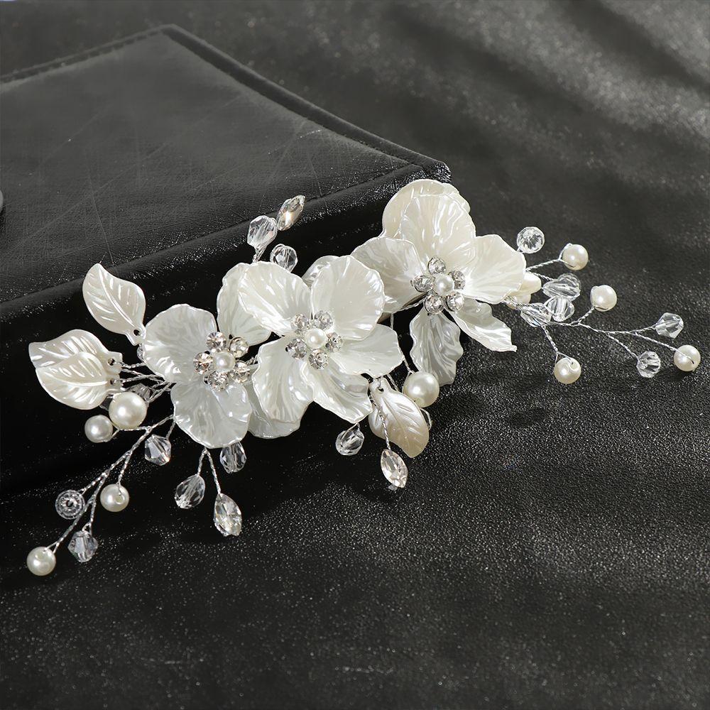 Fashion Crystal Pearl Hair Accessories Bridal Clips Hair Combs Flower Hair Pin Bridesmaid Tiara