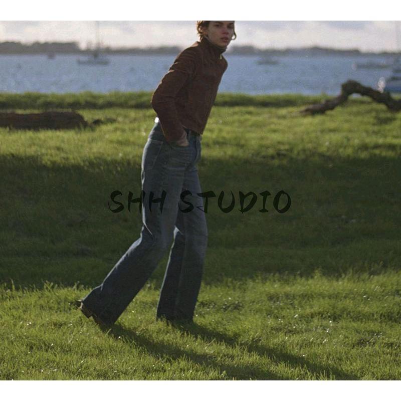 Spring New Women's Clothing French Style Retro Easy Matching Mid Waist Balloon Version Loose Denim 5575244