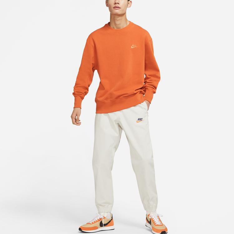 Nike Woven Logo Print Sports Pants Men Bottoms White DR7832-072