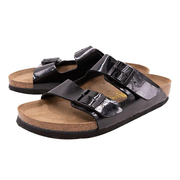 Birkenstock Arizona Birko-Flor Patent Leather Black Unisex Sneakers 1005292