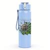 1PC Green Leaf Ornate Circle Vintage Print 750ml Portable Sports Water Bottle Leakproof Gym Outdoor Travel Drink Cup