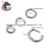 Unisex F136 Titanium Straight Hoop Earrings 8-12mm: European/American Cold Style Piercing Jewelry