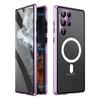 For Samsung Galaxy S24 Ultra Magnetic Case Tempered Glass+Matte PC Metal Frame Cover