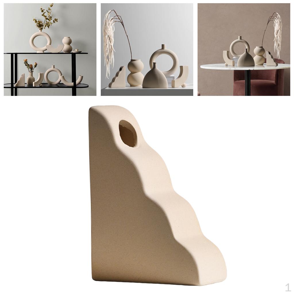 

Ceramic Tabletop Flower Vases Nordic Style Vase Crafts Wedding for Centerpieces E