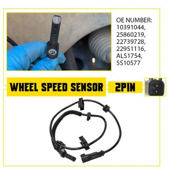 2Pc Rear ABS Wheel Speed Sensor For 2007-2016 GMC Acadia 2008-2017 Buick Enclave