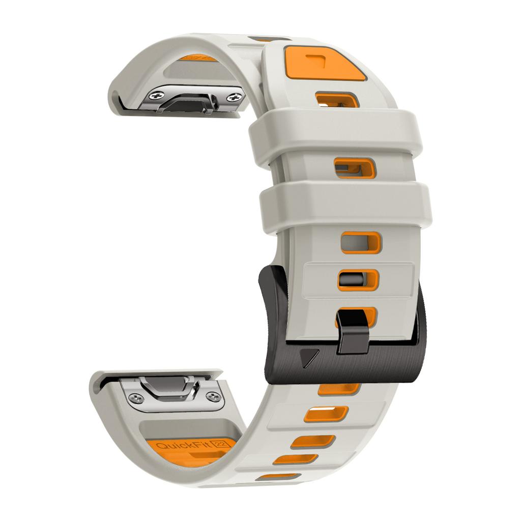 Řemínek k hodinkám Tactix 8 pro Garmin Fenix 8 47mm 51mm 7 7X 6 Pro 5 5X/Epix Pro/Descent G1 G2 QuickFit 22/26mm Silikonový náramek