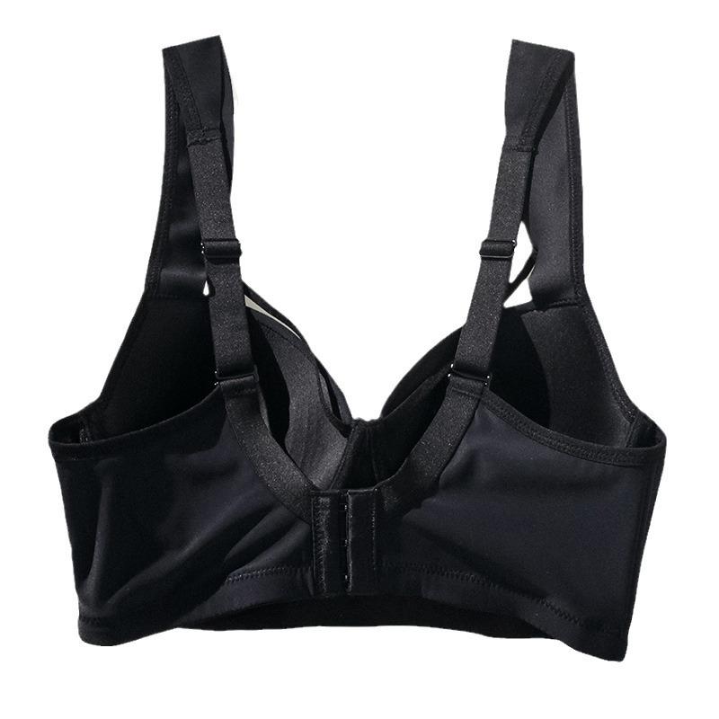 TK Large Size Women's Hollow Large Cup Bra Wide Shoulder Strap Comfortable European and American Large Size Underwear, Bra