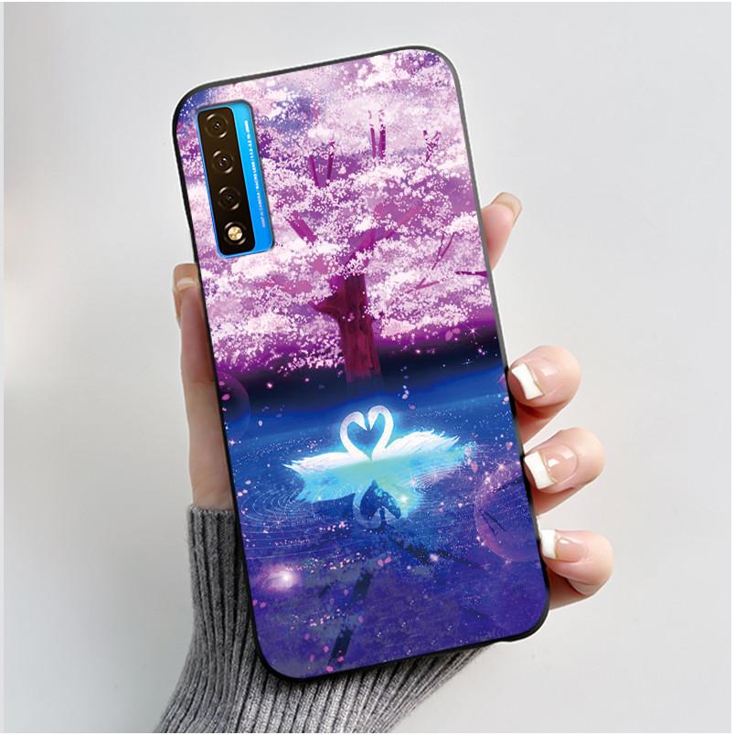 Casing For TCL 20 5G 20L+ 20S 20L Case Aesthetic Cute Cat Astronaut Black Soft Silicone Back Cover For TCL 20 Pro 5G Phone Case
