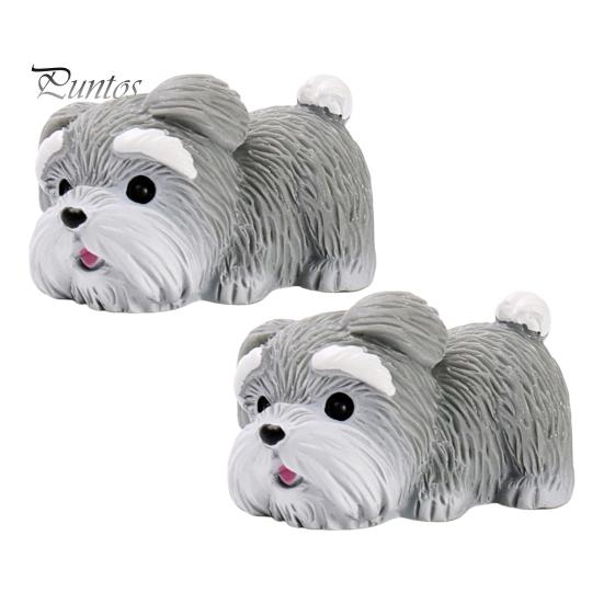 Mini Resin Animal Figurines 2Pcs Dog Figurines, Cute Puppy Miniature Figures, Small Micro Landscape Accessories Ornaments for Landscape, DIY