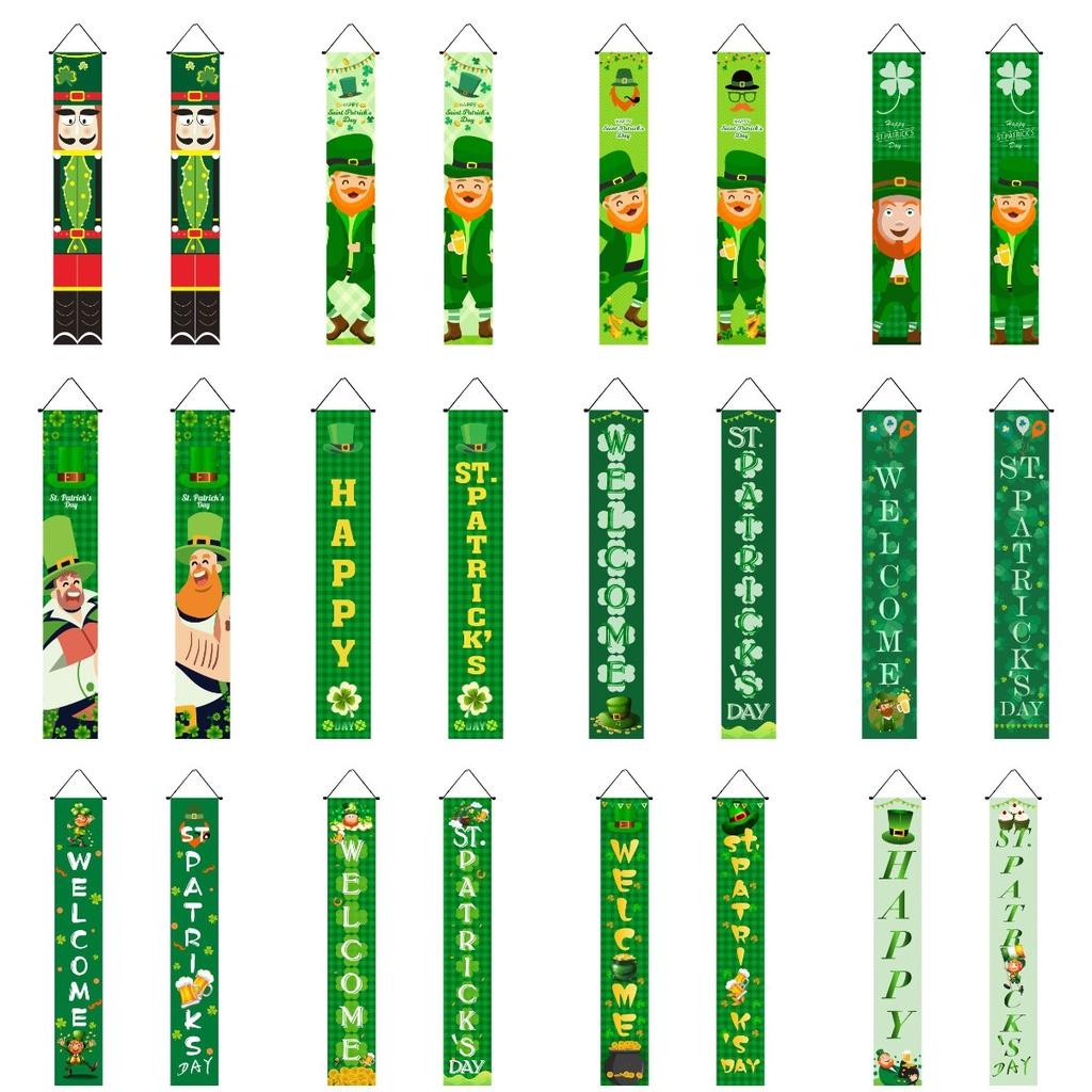 St. Patrick's Day Festive Decor-durable Door Curtain-irish Green Banner