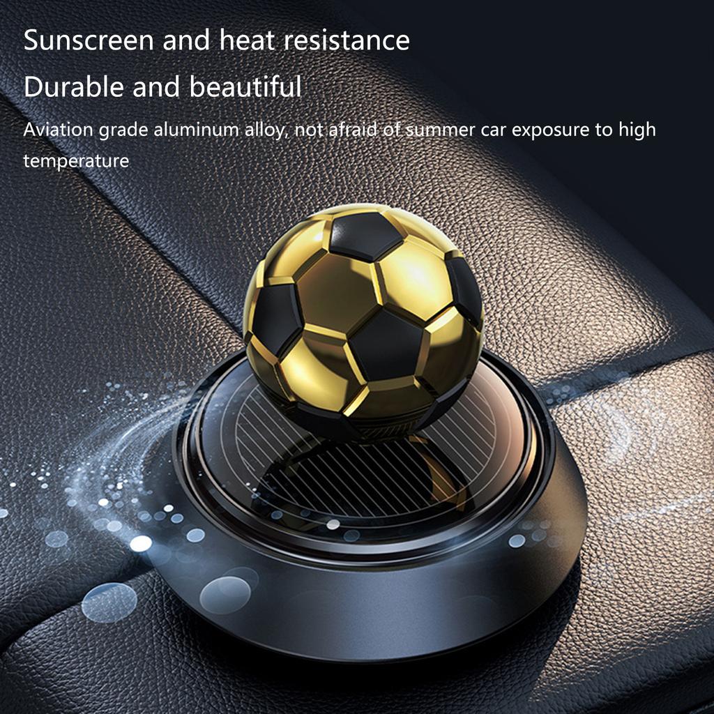 Car Aromatherapy Solar Powered Rotating Football Air Freshener Car Perfume Diffuser Decoration Essential Oil Diffuser
