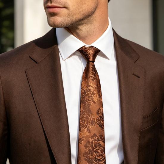 Men Tie Bright Color Multiple Pattern Design Dress Suit Tie Versatile Business Trip Neckwear Outfit Accessory