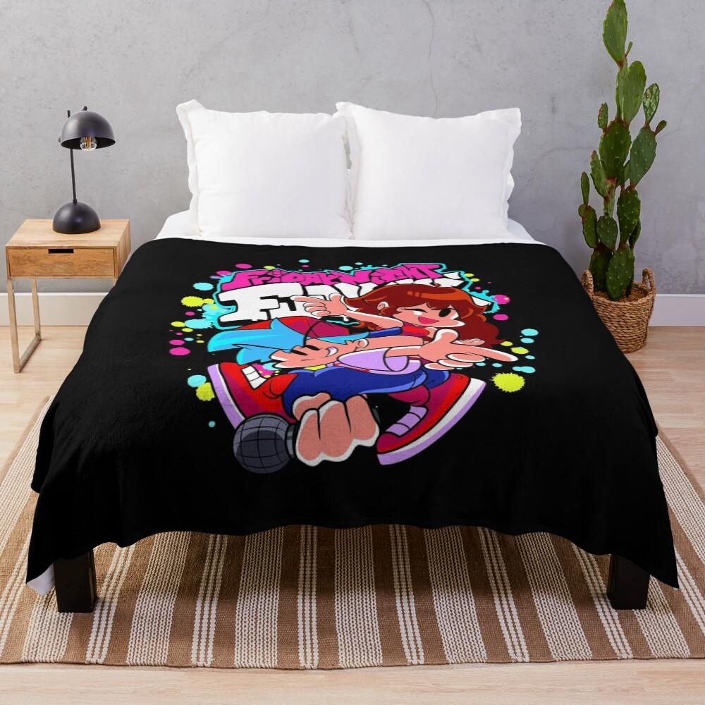Friday Night Funkin Boyfriend and Girlfriend Throw Blanket