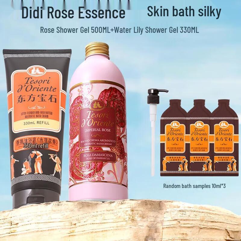 Tesori d'Oriente Rose Shower Milk Set