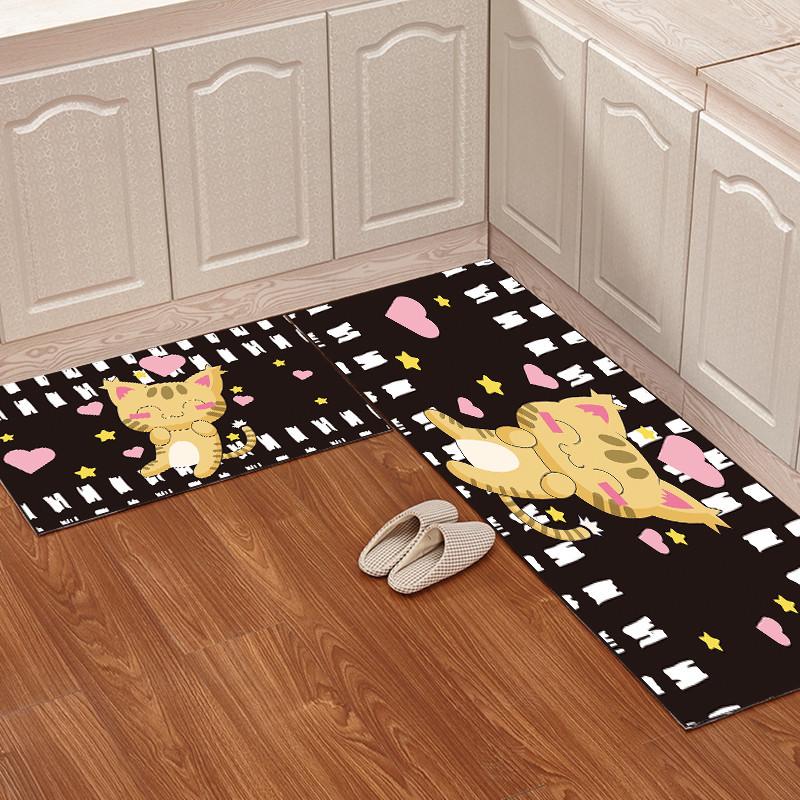 Absorbent Non-Slip Kitchen Floor Mats - Washable, Dirt-Resistant Door Mats for Home Entrances