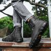 Men’s  Rubber Boots & Galoshes Hiking Boots Khaki Casual Retro Men’s Outdoor Wide Shoes Boots Plus Size Anti Slip