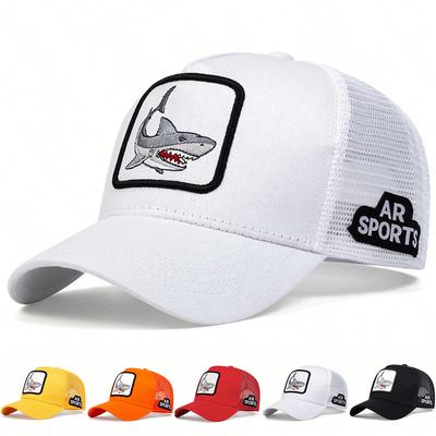 Unisex Shark Patch Embroidery Baseball Net Caps Spring and Summer Outdoor Adjustable Casual Hats Hip Hop Hat Sunscreen Hat