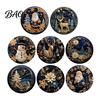 Furniture Protection Coaster 8PCS Coasters, Colorful Wood with Non-Slip Heat Insulation Multi-color Pack Waterproof Drink Holder, for Home Office
