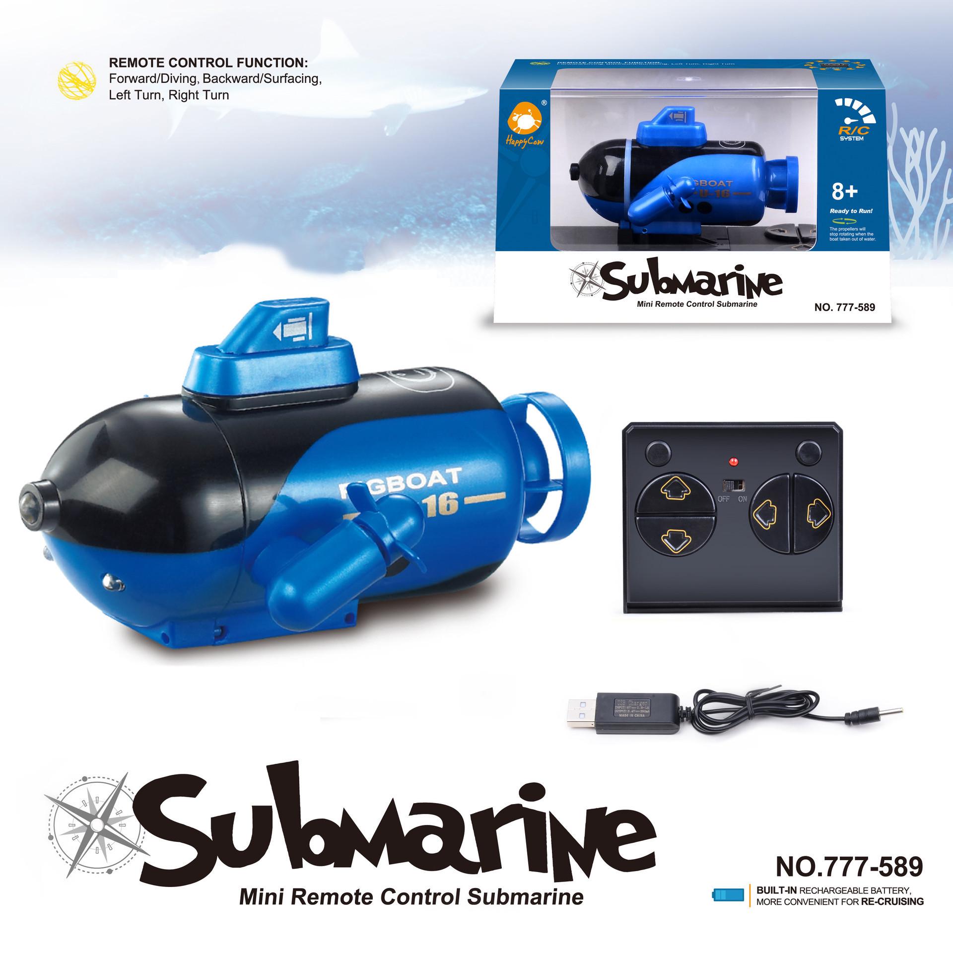 

Golden Light 777-586 Remote Control Submarine: Six-Channel Mini Wireless Underwater Toy.