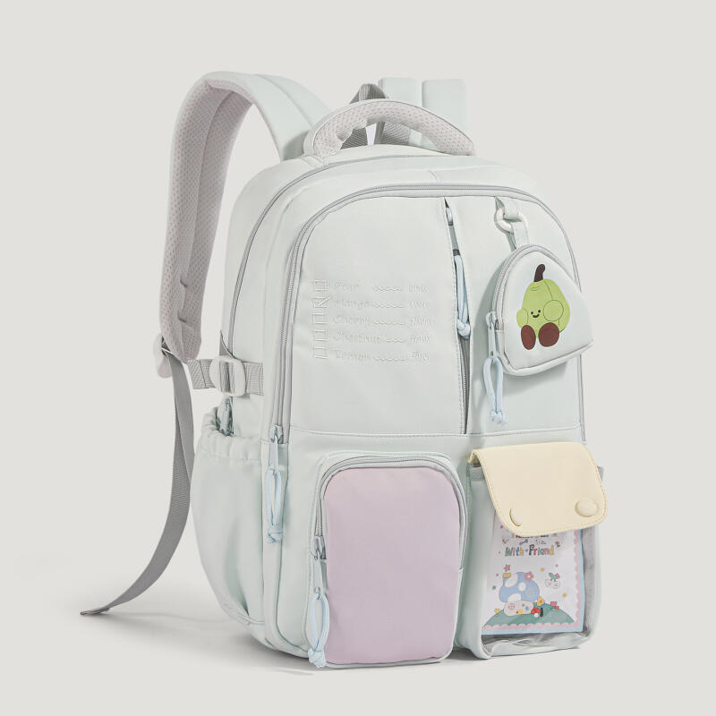 Niedlicher Rucksack mit Fruchtmuster für Damen und Mädchen, modischer Schul- und Reiserucksack mit mehreren Fächern