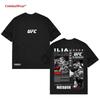 T-Shirt per Combattenti UFC Grafica MMA Abbigliamento Sportivo da Palestra Maglietta Pesante per Allenamento