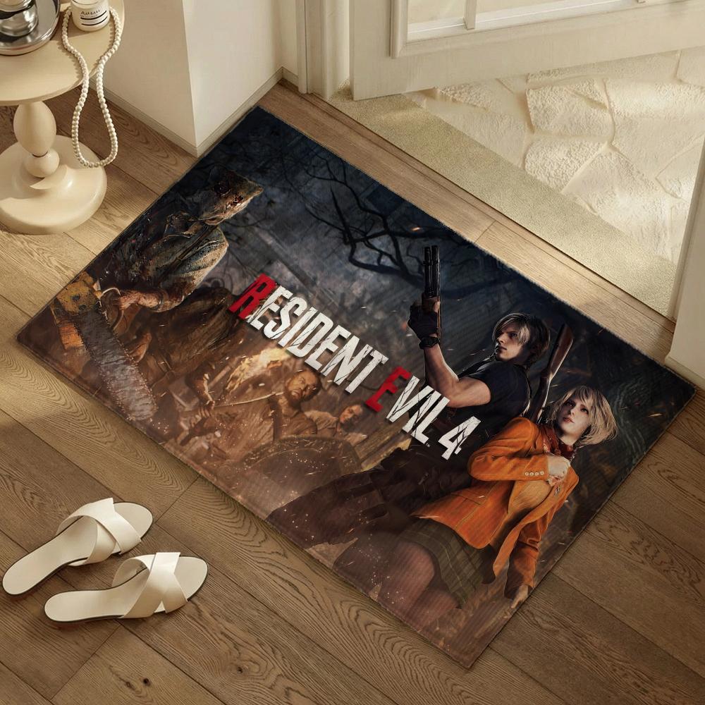 Game R-Resident evil Floor Mat Thickened Soft Flannel Mat Non-Slip Absorbent for Living Room Home Decor