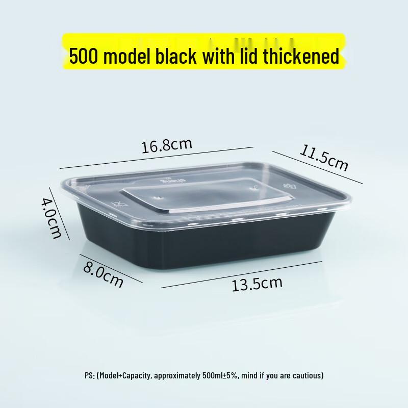 

Disposable Rectangular Plastic Takeaway Meal Boxes