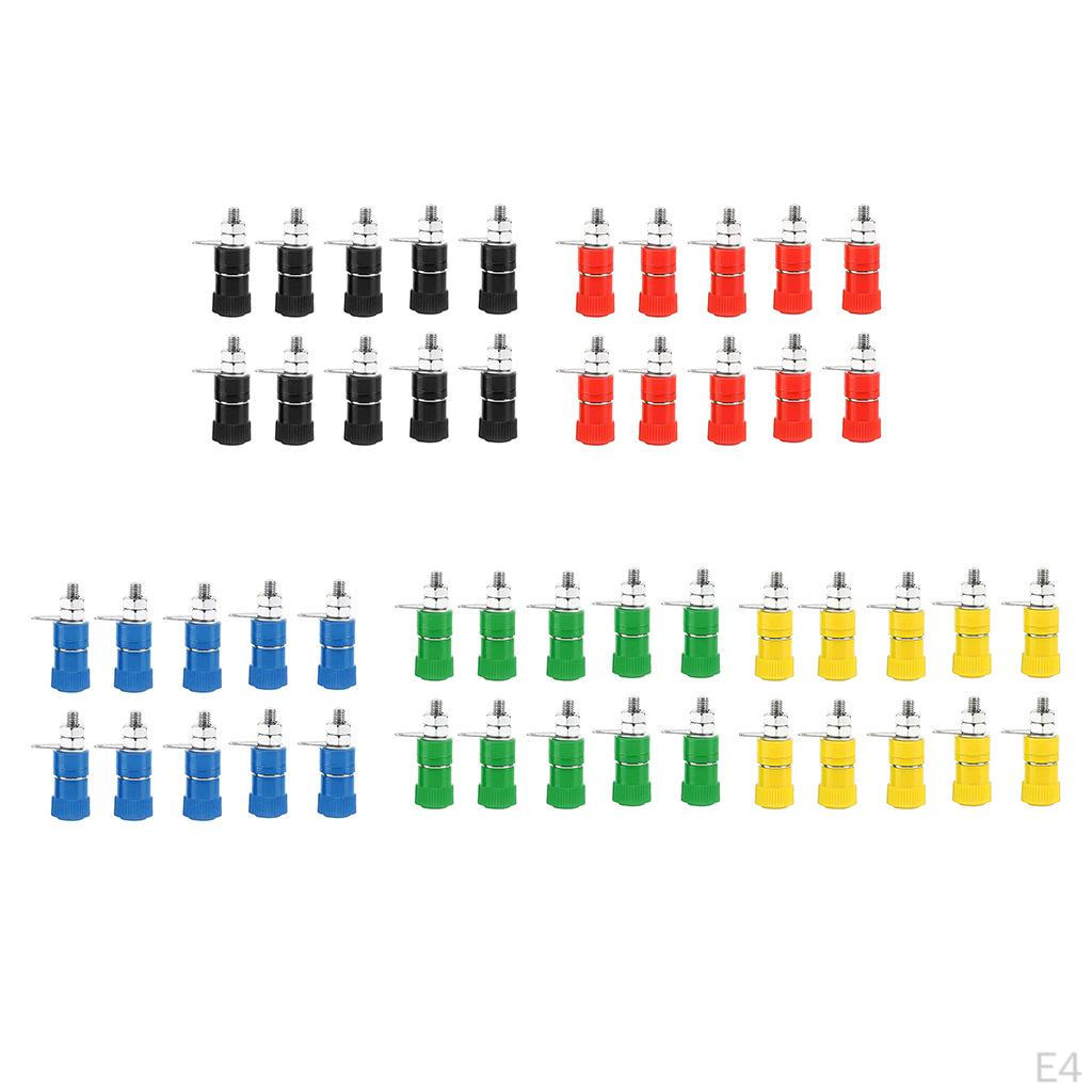 10 Pieces / Pack 4mm Banana Socket Speaker Binding Posts Nut Connector