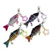 Playful Beaded Fish Keychain Set For Students And Office Workers Keyring Accessory