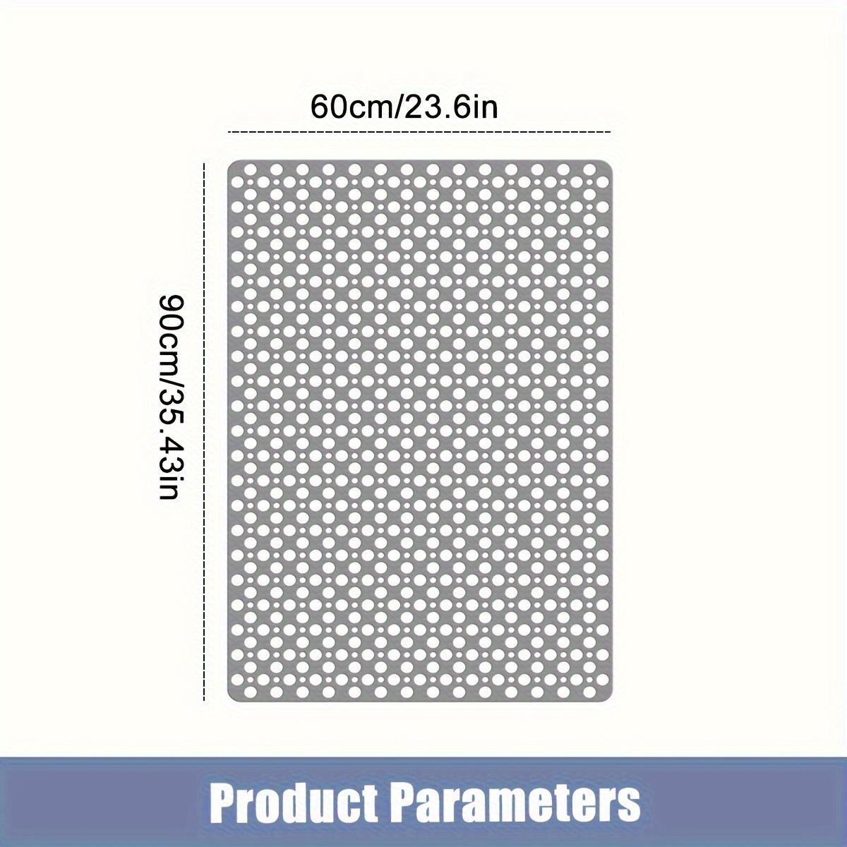 

Большой нескользящий коврик для душа, дизайн с круглыми отверстиями и дренажными отверстиями, с прочными присосками для улучшенного сцепления и комфорта, коврик для безопасности в ванной 90*60cm