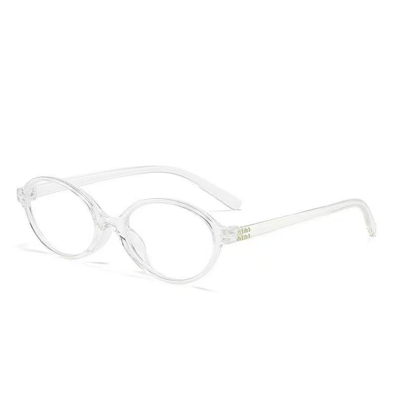 Anti-Blue Light Pigeon Egg Frame Reading Glasses for Seniors with Irregular Metal Design