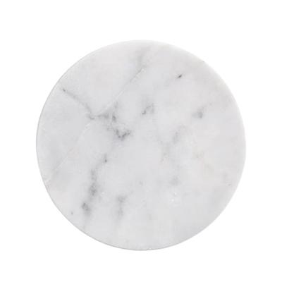 Ideamall Mramorový tanier, Podložka pod pohár, Podnos, Multifunkčný, Štýlový, 10 cm (Biela, Kruh)
