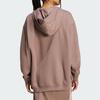 adidas Originals Loose Fit Hooded Long Sleeve Pocket Pullover Sweatshirt Women Sweatshirt Brown JC8981