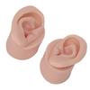 1 Pair Piercing Practice Ear Model Novice Soft Silicone Flexible Ear Model Props for Jewelry Display Medium Skin Color
