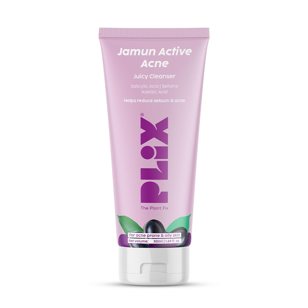 

PLIX The Plant Fix Jamun Active Acne Mini Facewash Gel For Oily Acne Prone Skin Daily Cleanser 50 ml Gentle Unisex